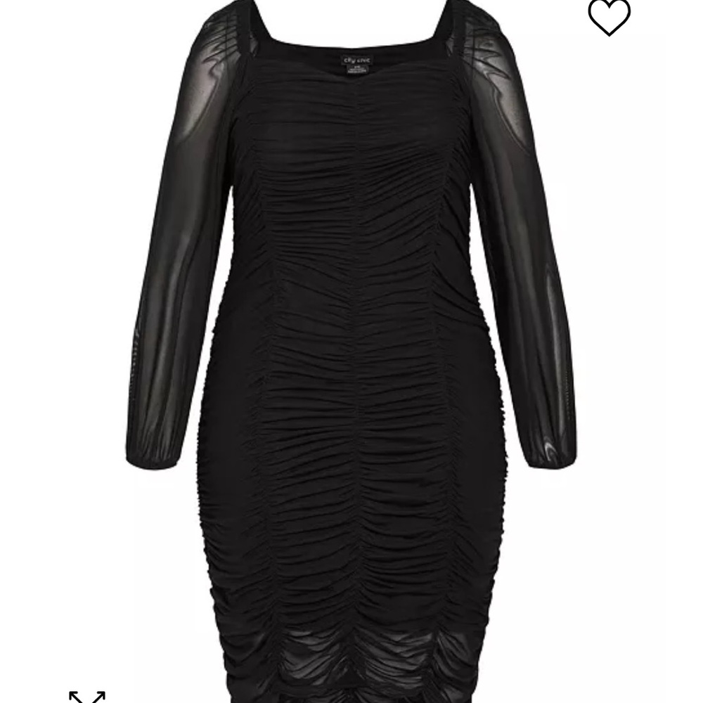 Elegant Black Ruched Dress